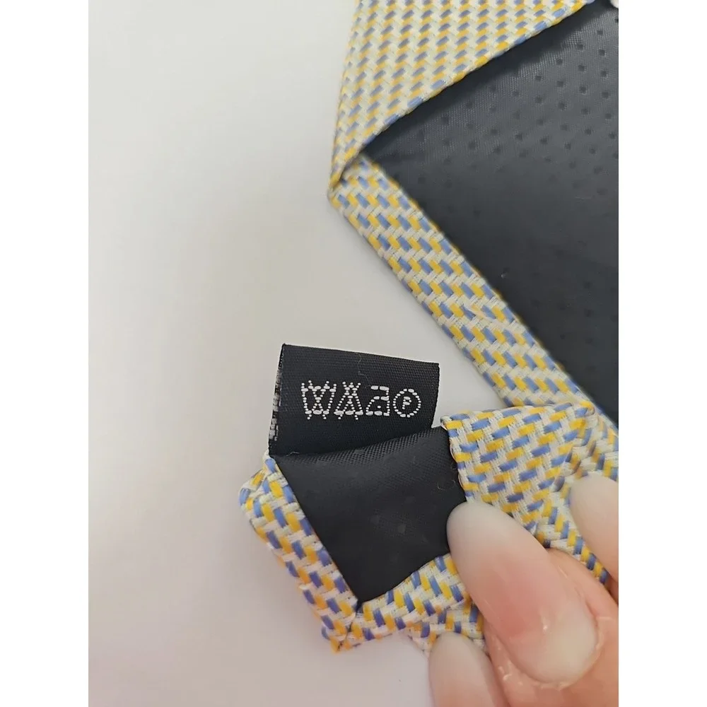 Dicappi Collection Tie 100% Polyester Yellow And‎  Blue
